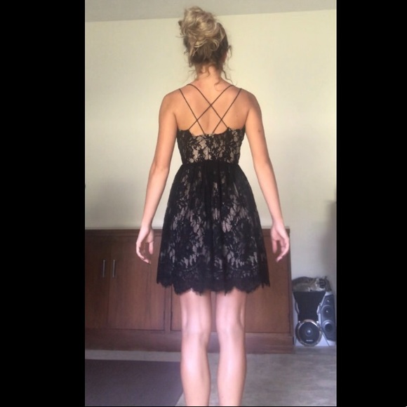 Tobi Black Lace Skater Dress XS - Picture 6 of 6